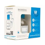 Набор, Bioderma (Биодерма) 100 мл + 10 мл + 5 мл + 5 мл + 5 мл арт. 202206203 Комплекс для обезвоженной кожи лица Гидрабио мицеллярная вода + лосьон тонизирующий + гель-крем с легкой текстурой + сыворотка + солнцезащитный крем Max SPF50+ коробка